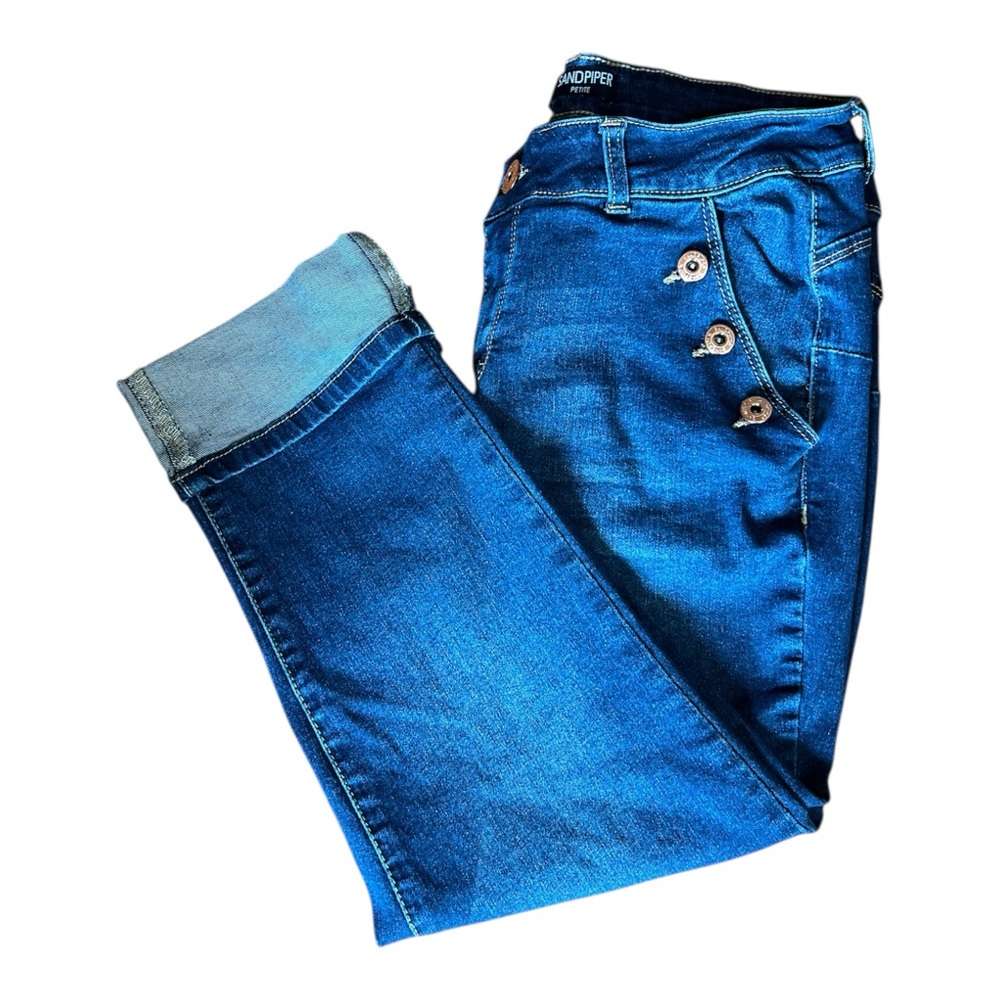 Sandpiper Cuffed Cropped Indigo Jeans for Women